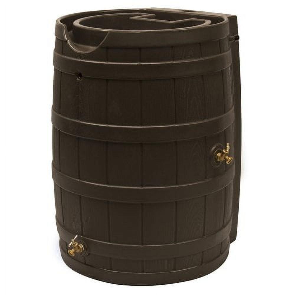 Good Ideas 65 Gallons Plastic Drainable Dual Overflow Planter Rain Barrel