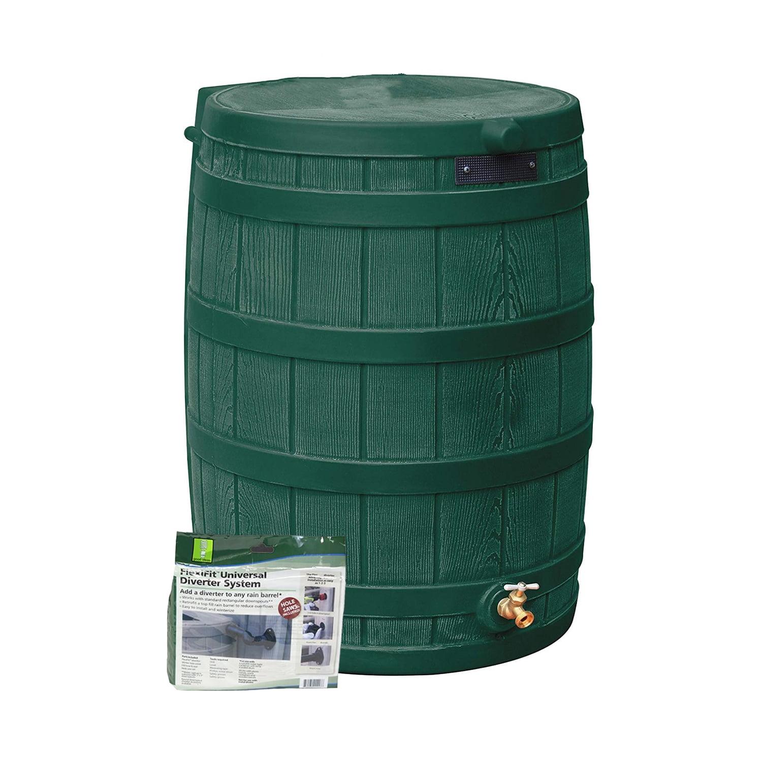 Good Ideas Good Ideas Rain Wizard Whiskey Style Rain Barrel with Overflow and Spigot