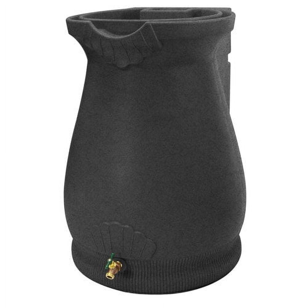 Good Ideas 50 Gallons Plastic Drainable Dual Overflow Planter Rain Barrel