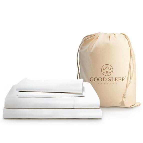 Good Sleep Bedding 1000 TC Egyptian Cotton Sheets Set, 4 Pc Queen Bed Sheets Set, White for All Age Group