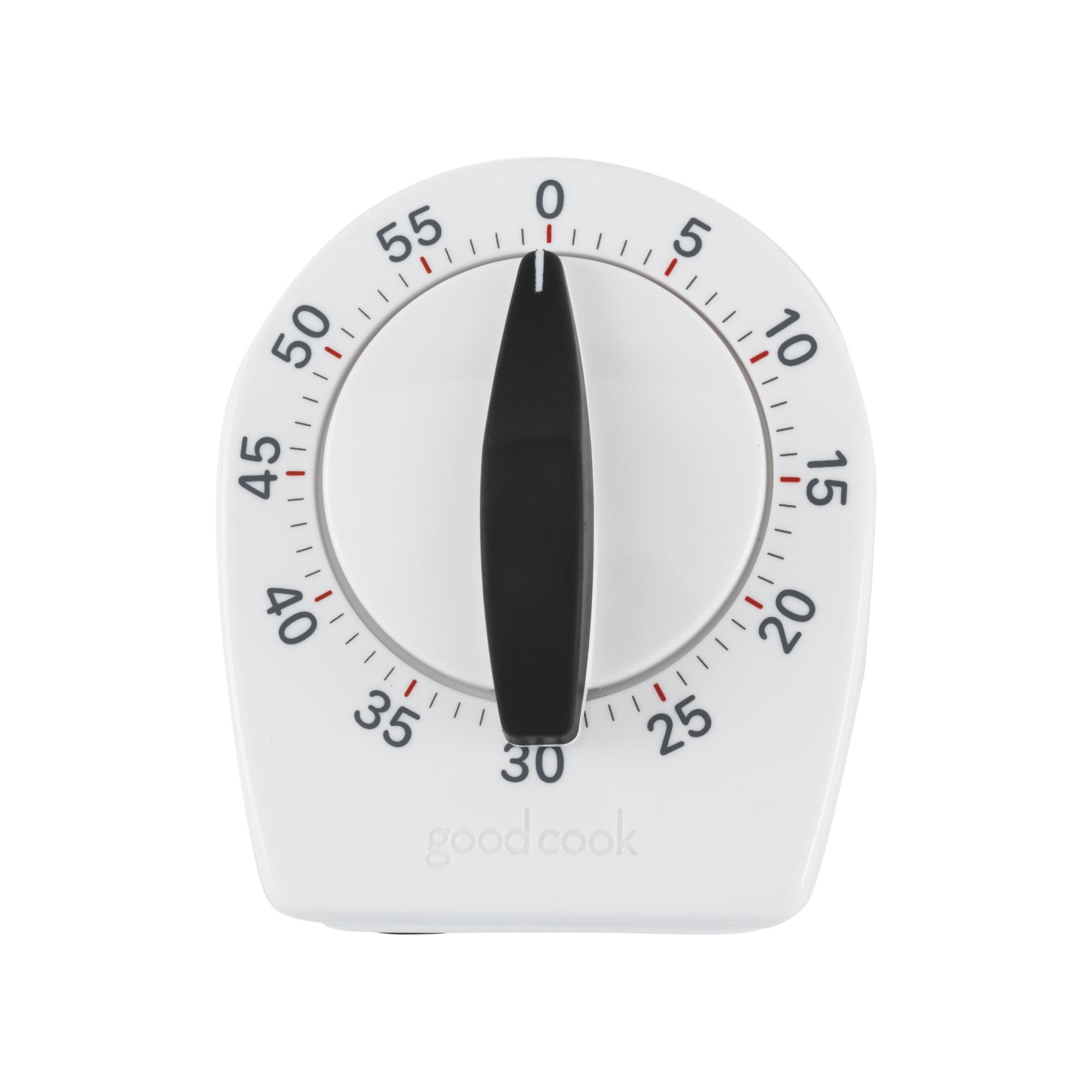 White 60-Minute Precision Kitchen Timer with Large Face