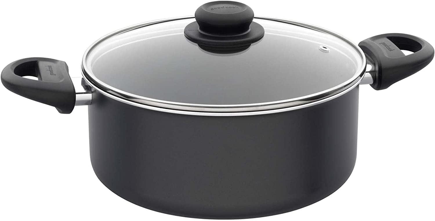 Charcoal Nonstick Aluminum 4.7-Qt Dutch Oven with Lid