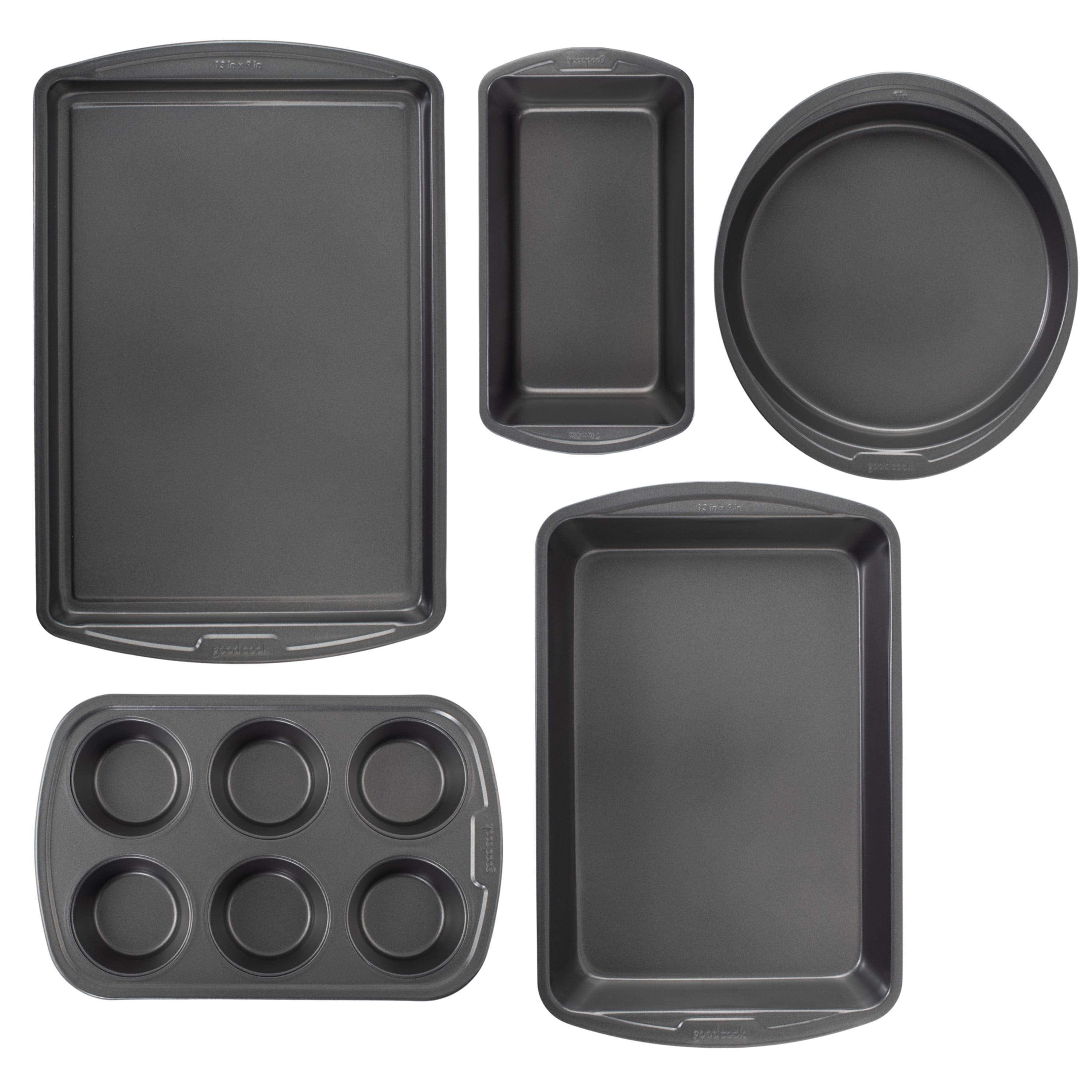 Gray Nonstick Steel 5-Piece Bakeware Set