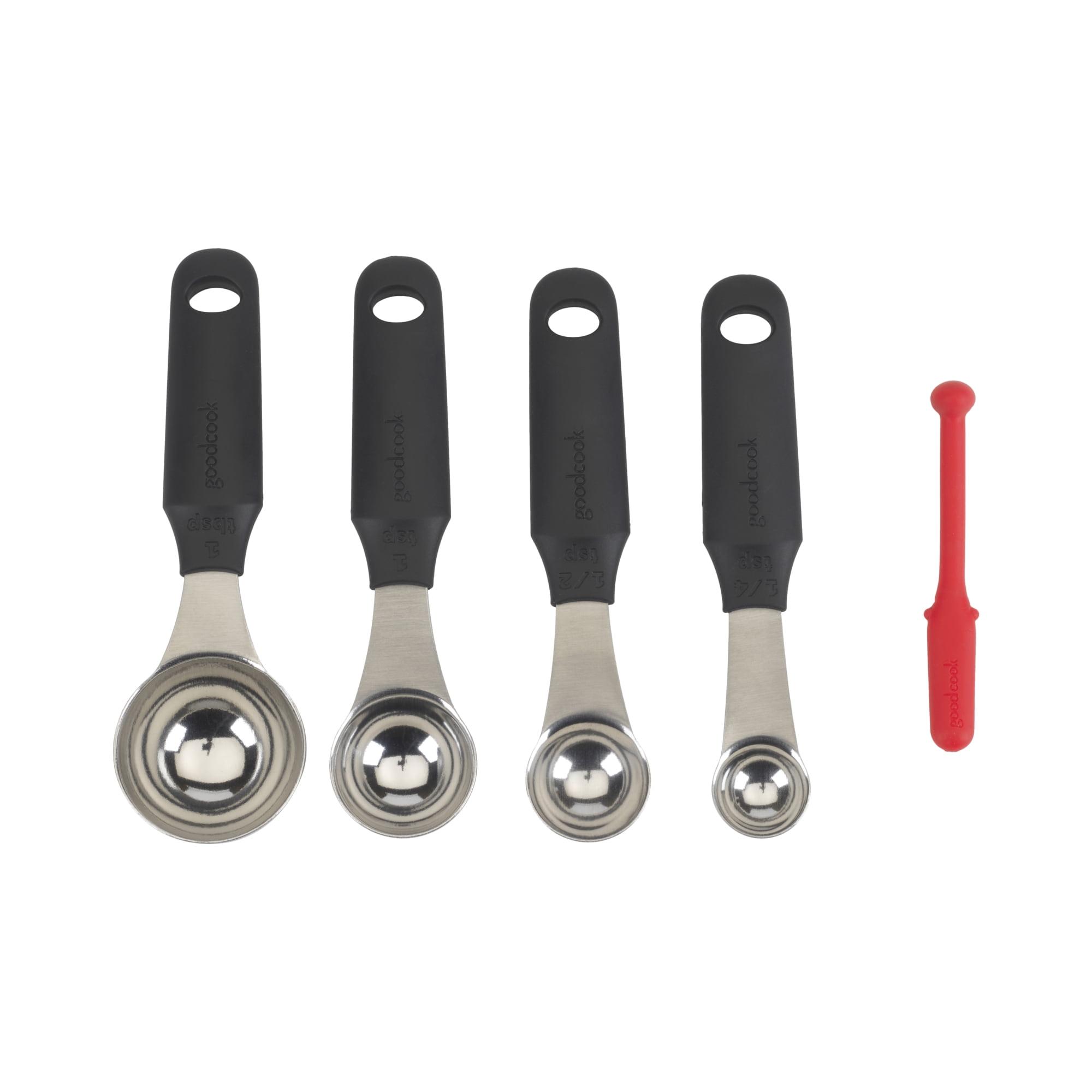 Stainless Steel 4-Piece Measuring Spoons Set with Soft Grip Handles