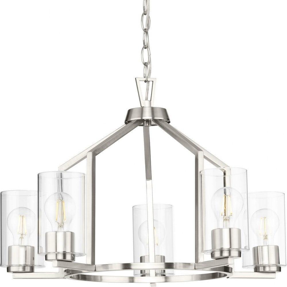 5 - Light Dimmable Geometric Chandelier