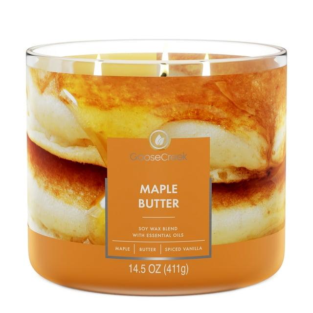 Goose Creek Maple Butter Scented 3-Wick Jar Candle, 14.5oz