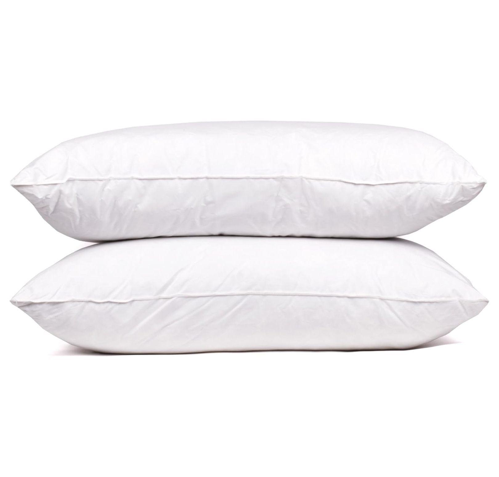 Luxury Natural Down and Feather Bed Pillows 2 Pack