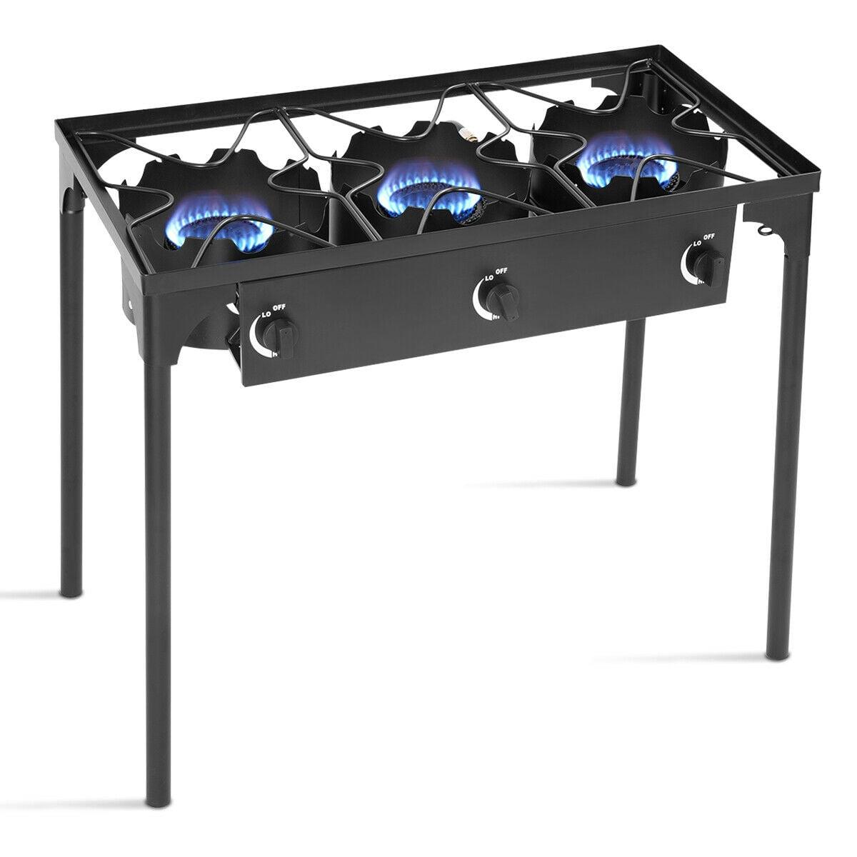 Costway Portable Propane 225,000-BTU 3 Burner Gas Cooker Outdoor Camp Stove BBQ