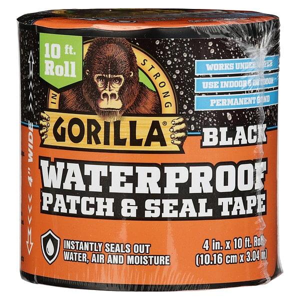 Gorilla 4 in. W X 10 ft. L Black Waterproof Repair Tape