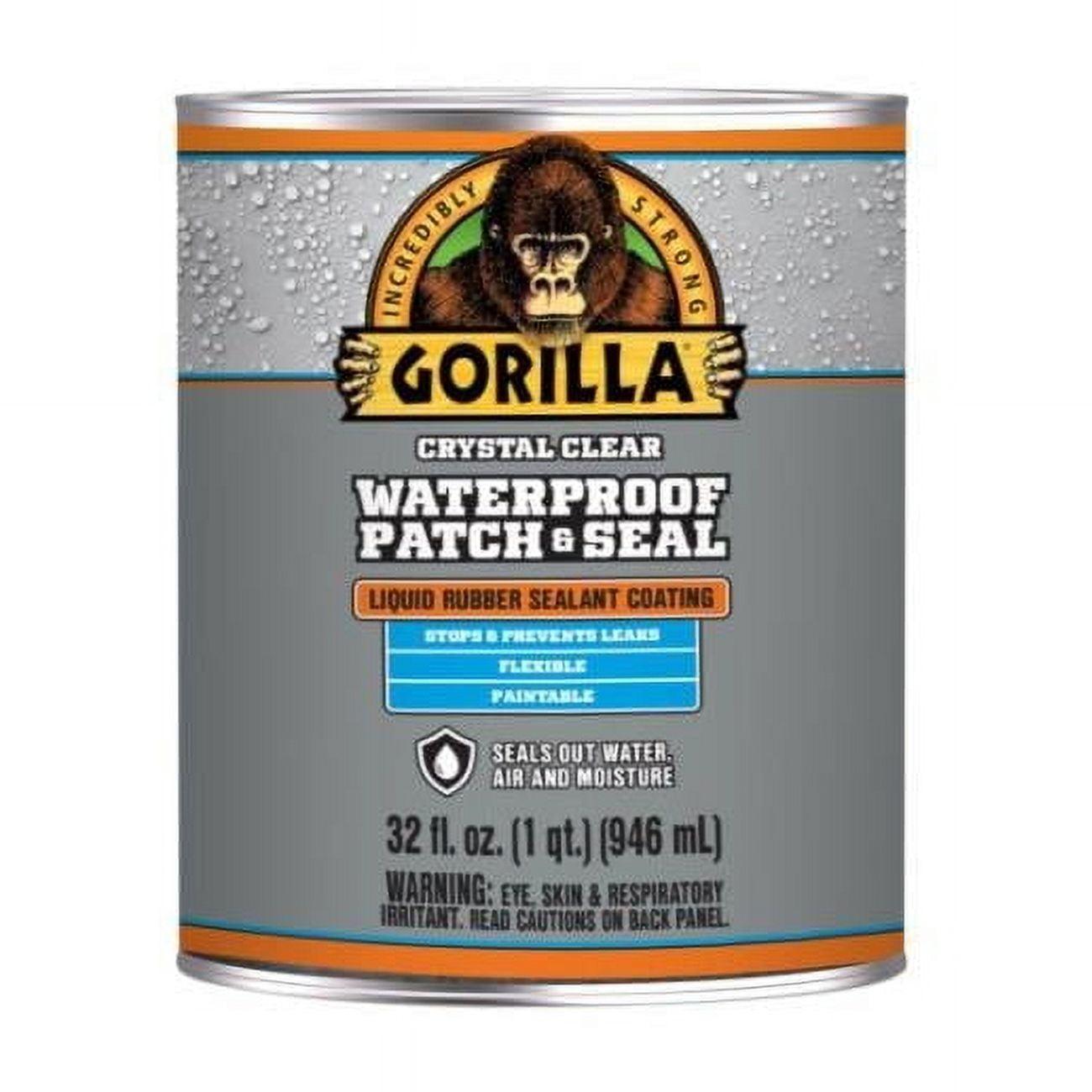 Gorilla Glue Clear Waterproof Patch & Seal Liquid Sealant, Quart. Assembled Product Weight Is 32 oz