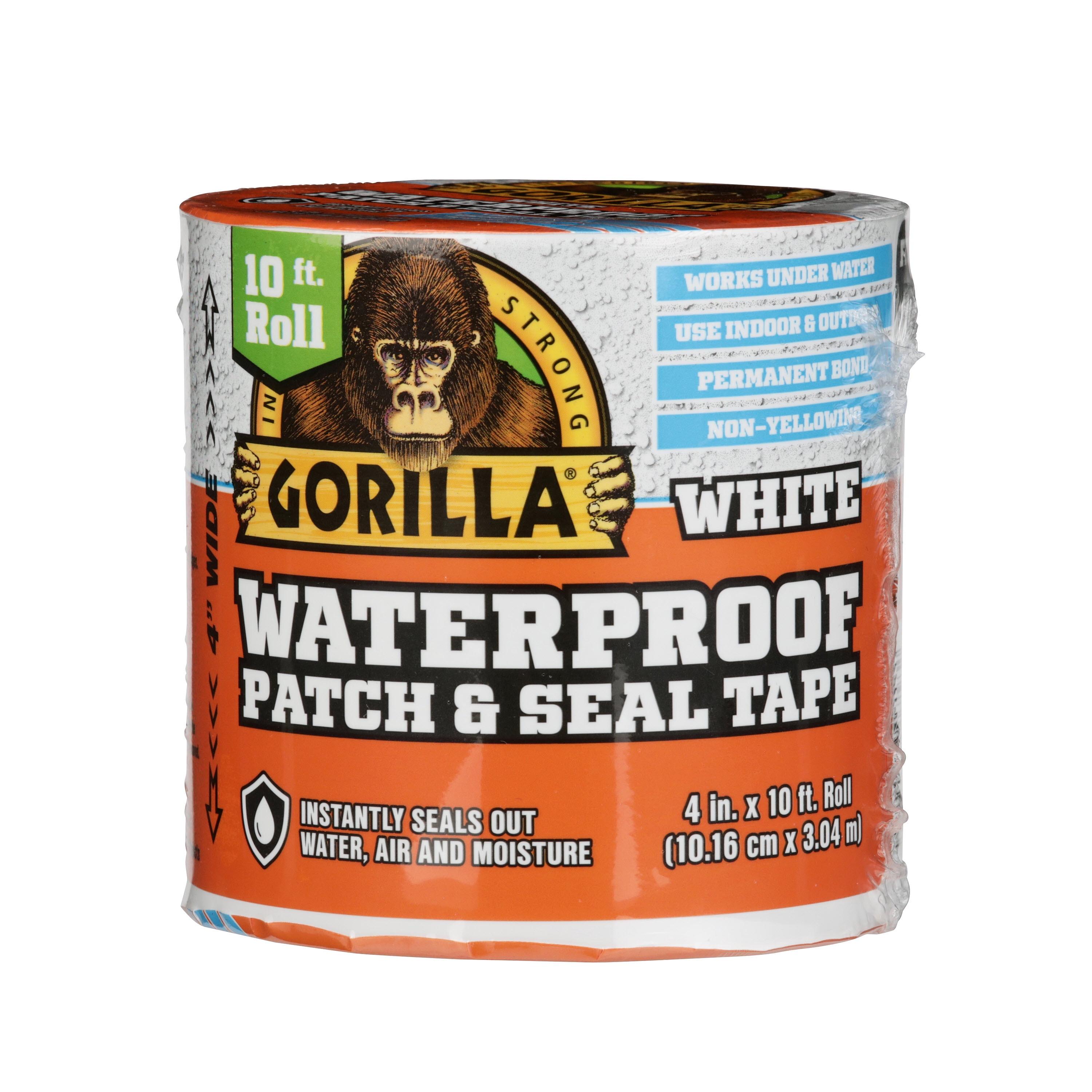 Gorilla 4 in. W X 10 ft. L White Waterproof Repair Tape