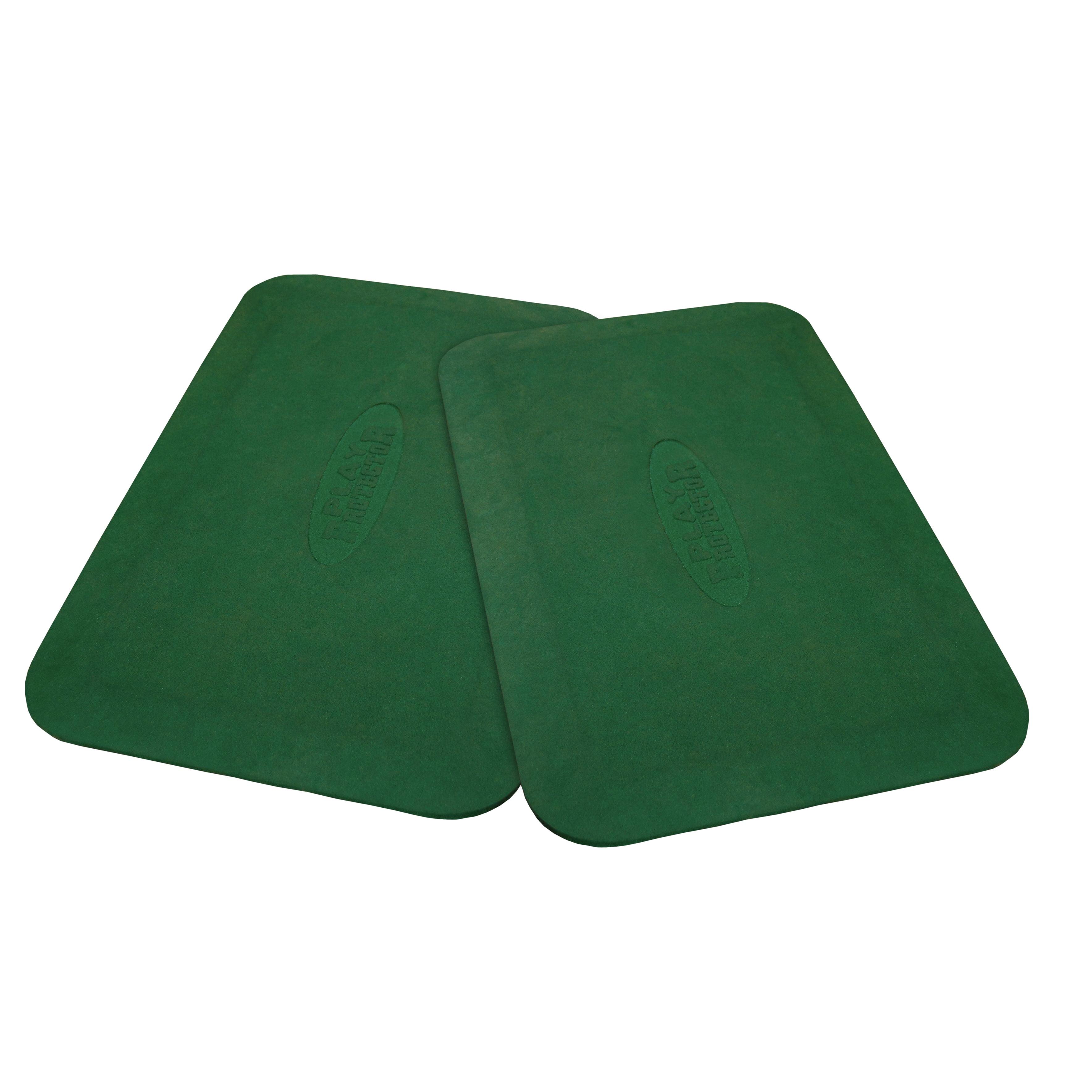 Green Rubber Playground Mats for Ground Protection, 40.2 x 20 in, Set of 2