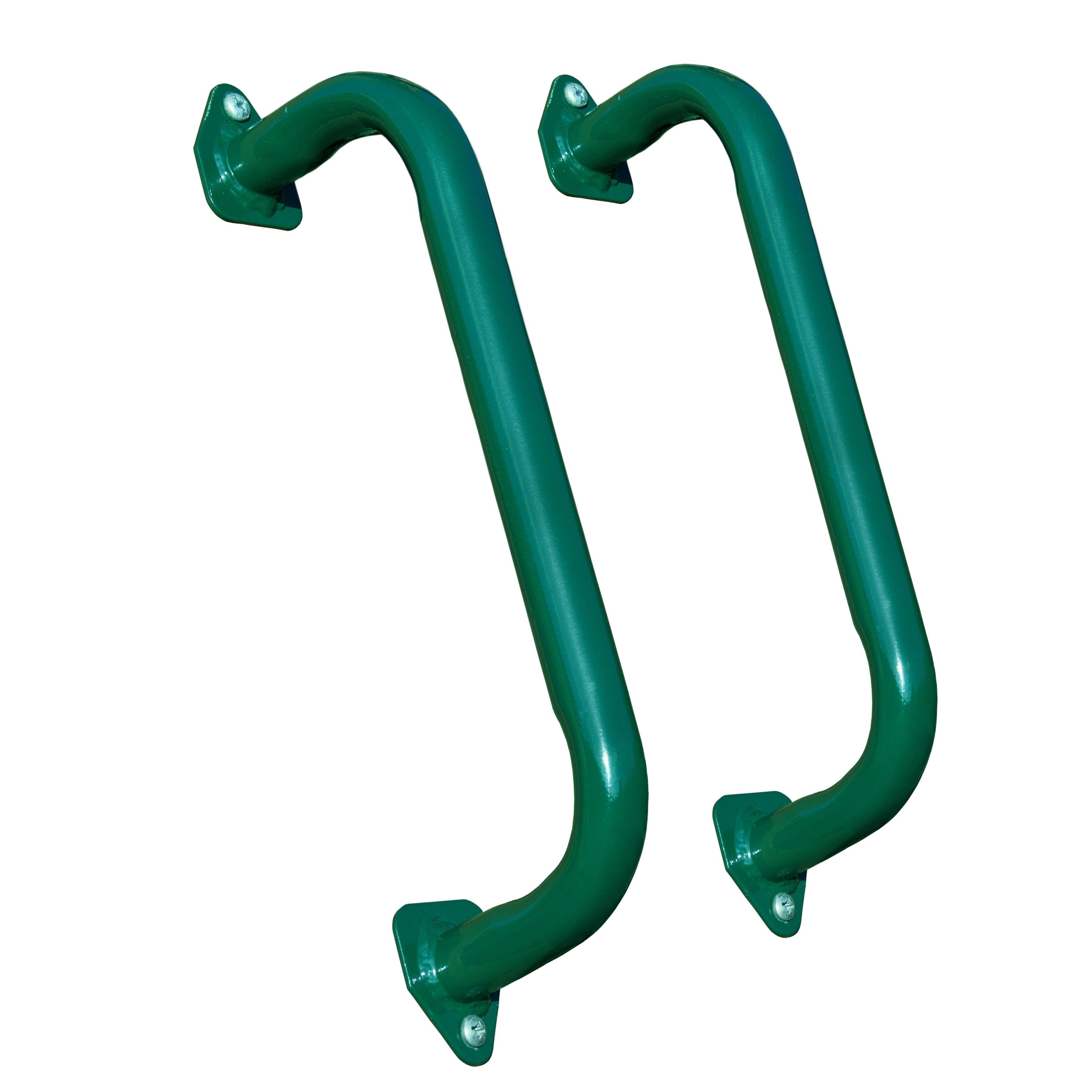 Green 16-Inch Powder-Coated Metal Safety Handles