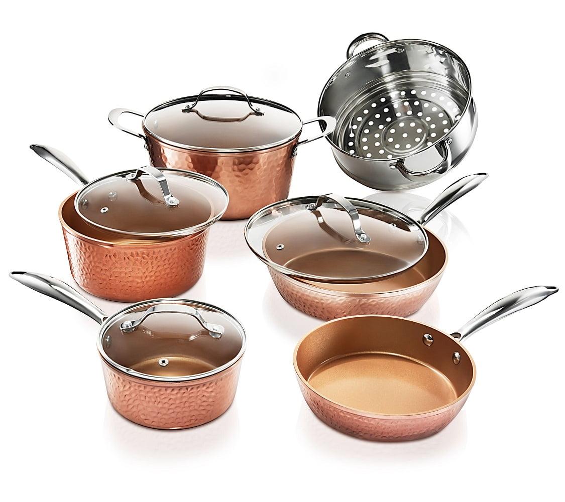 Gotham Steel Hammered Copper 10-Piece Nonstick Cookware Set