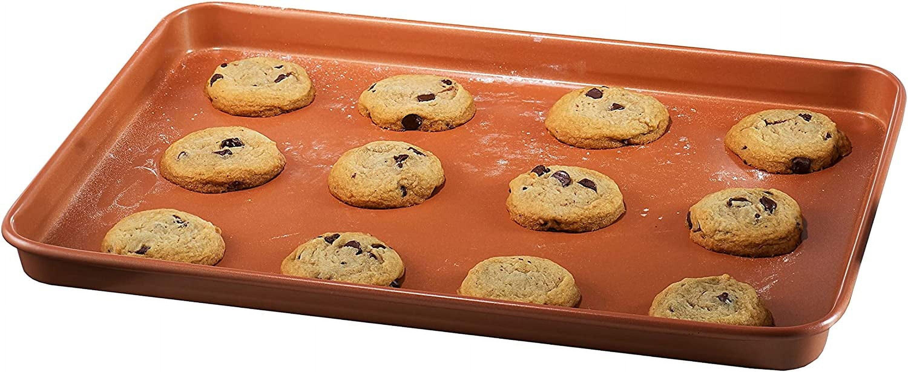 Copper Nonstick Aluminum Cookie Sheet, 17.7 x 12.7 inches