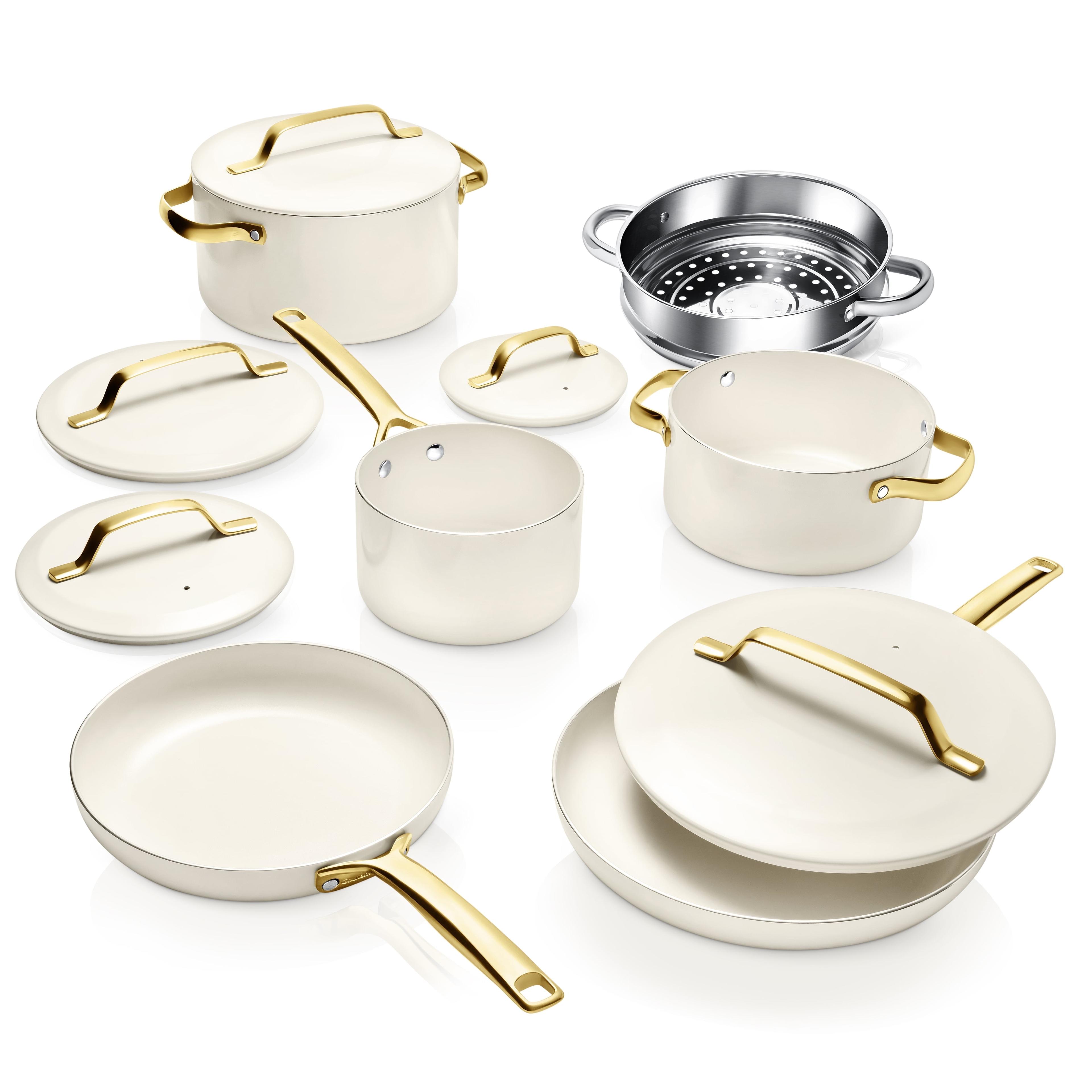 Gotham Steel Gotham Steel Modern Collection 11 Pc Cream Nonstick Cookware Set