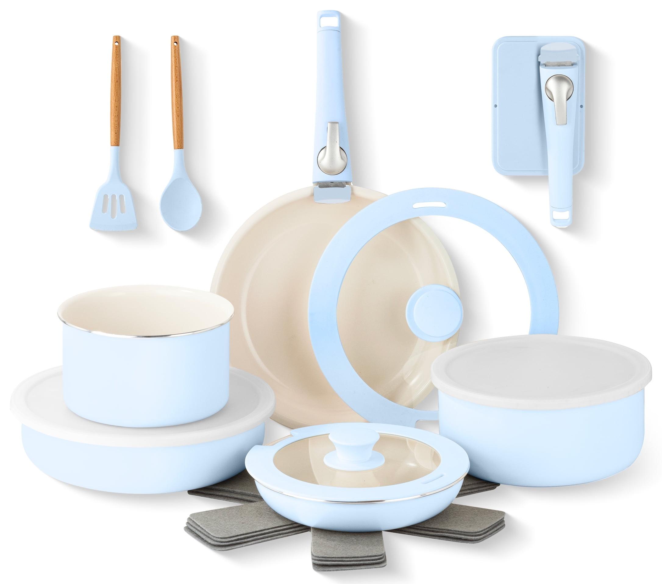 Gotham Steel Gotham Steel 18 Piece Detachable Handle Ceramic Nonstick Cookware Set