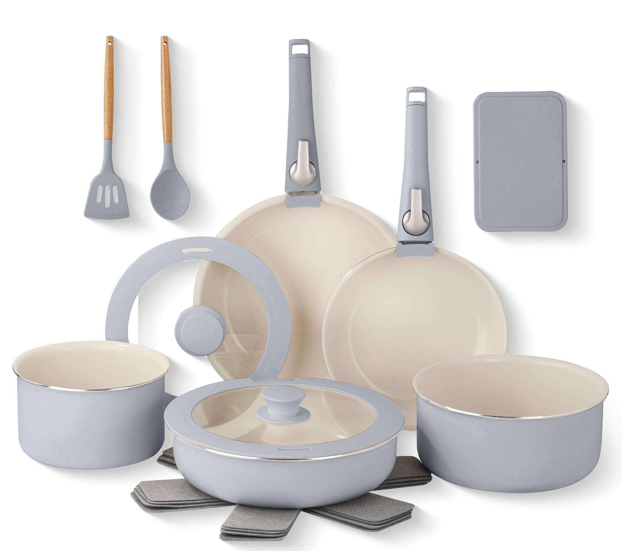 Gotham Steel Gotham Steel 18 Piece Detachable Handle Ceramic Nonstick Cookware Set