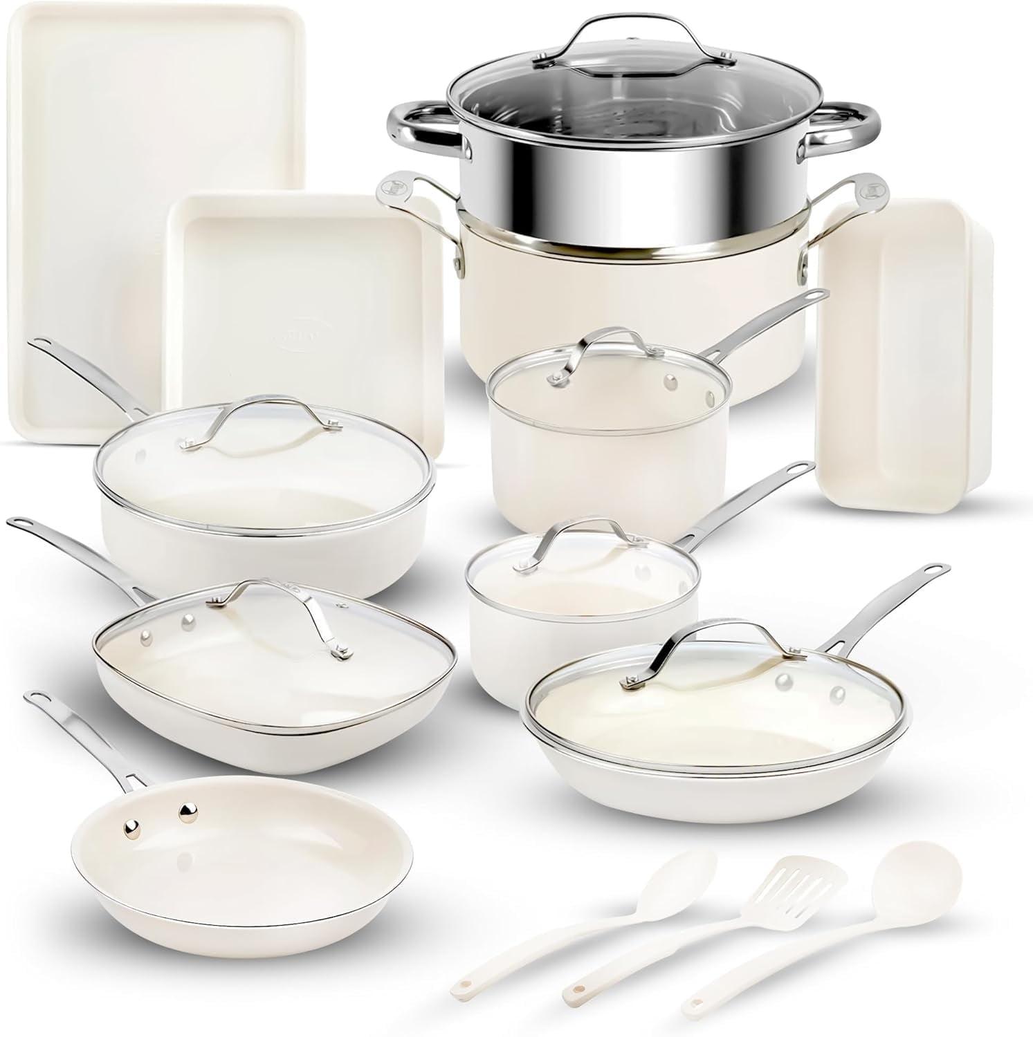 Gotham Steel Gotham Steel Naturals 20 Pc Express Cookware and Bakeware Set with Utensils