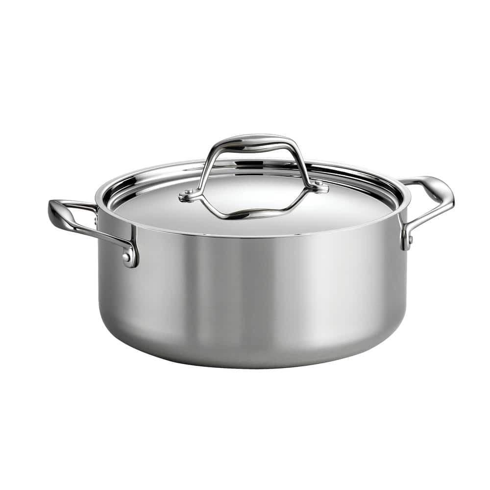 Tramontina Gourmet Tri-Ply Clad 5 qt. Stainless Steel Round Dutch Oven