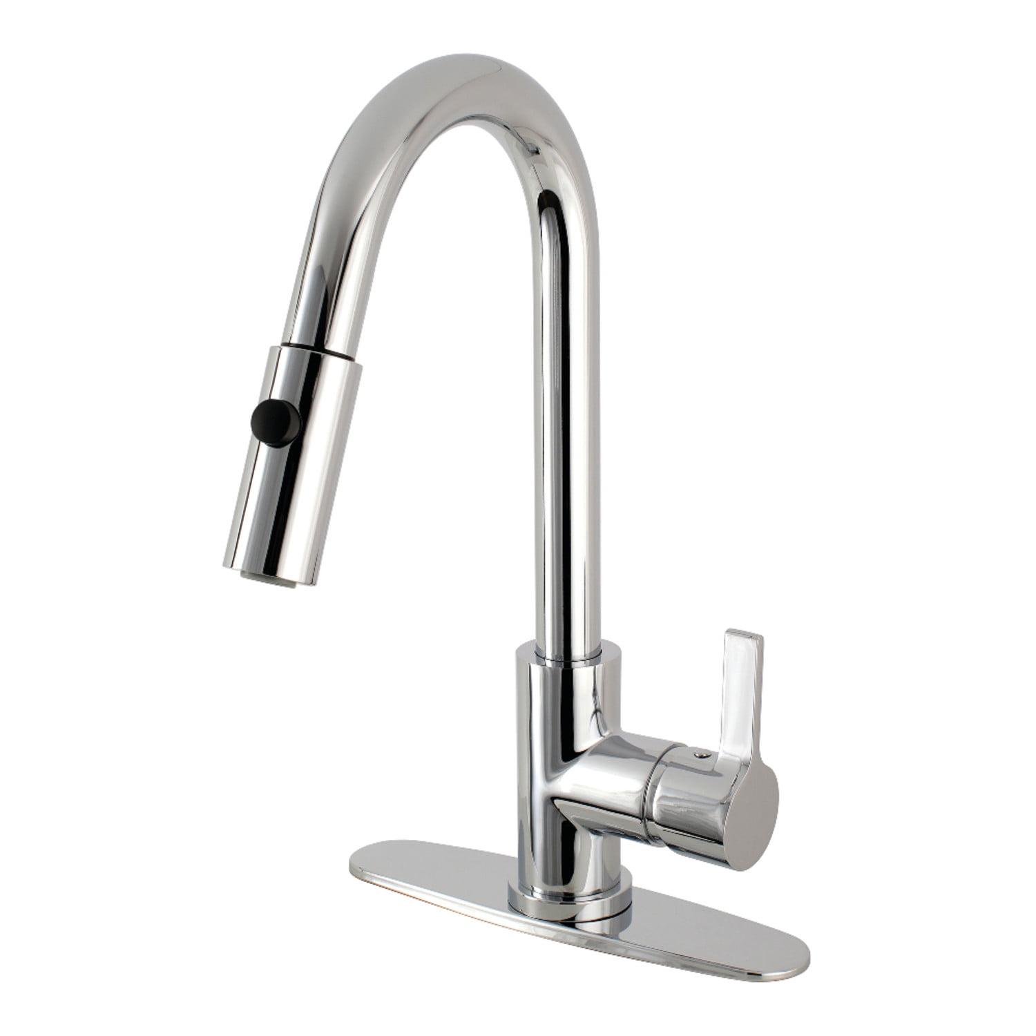 Polished Chrome Single-Handle Pull-Down Kitchen Faucet