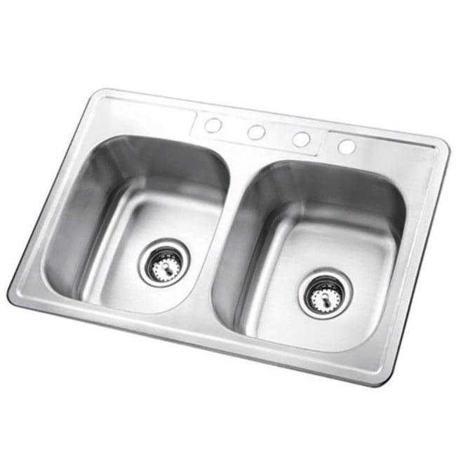 Studio 33" L x 22" W Drop-In Kitchen Sink with Faucet