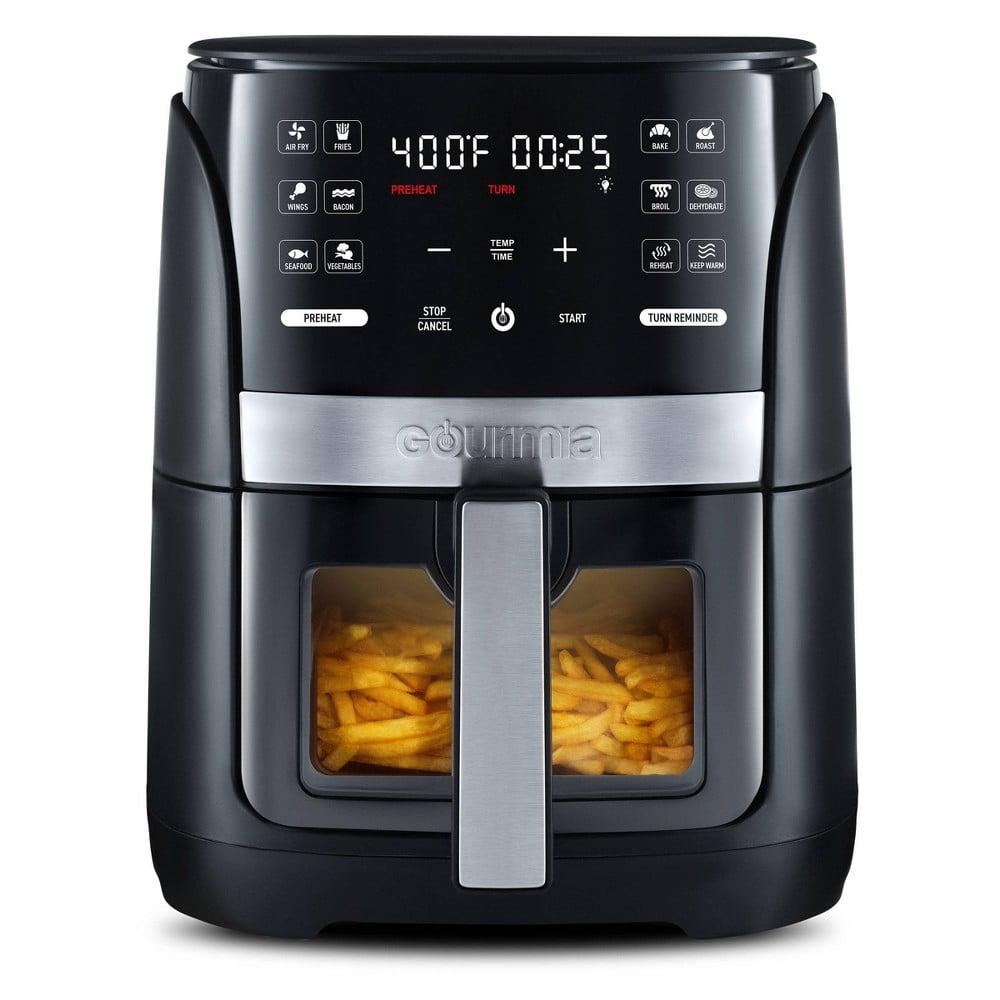 Gourmia 6-Qt Black Digital Window Air Fryer with 12 Presets