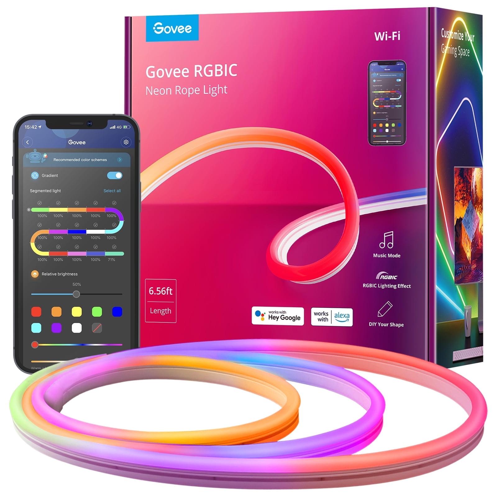 Govee RGBIC LED Neon Rope Light 6.5'