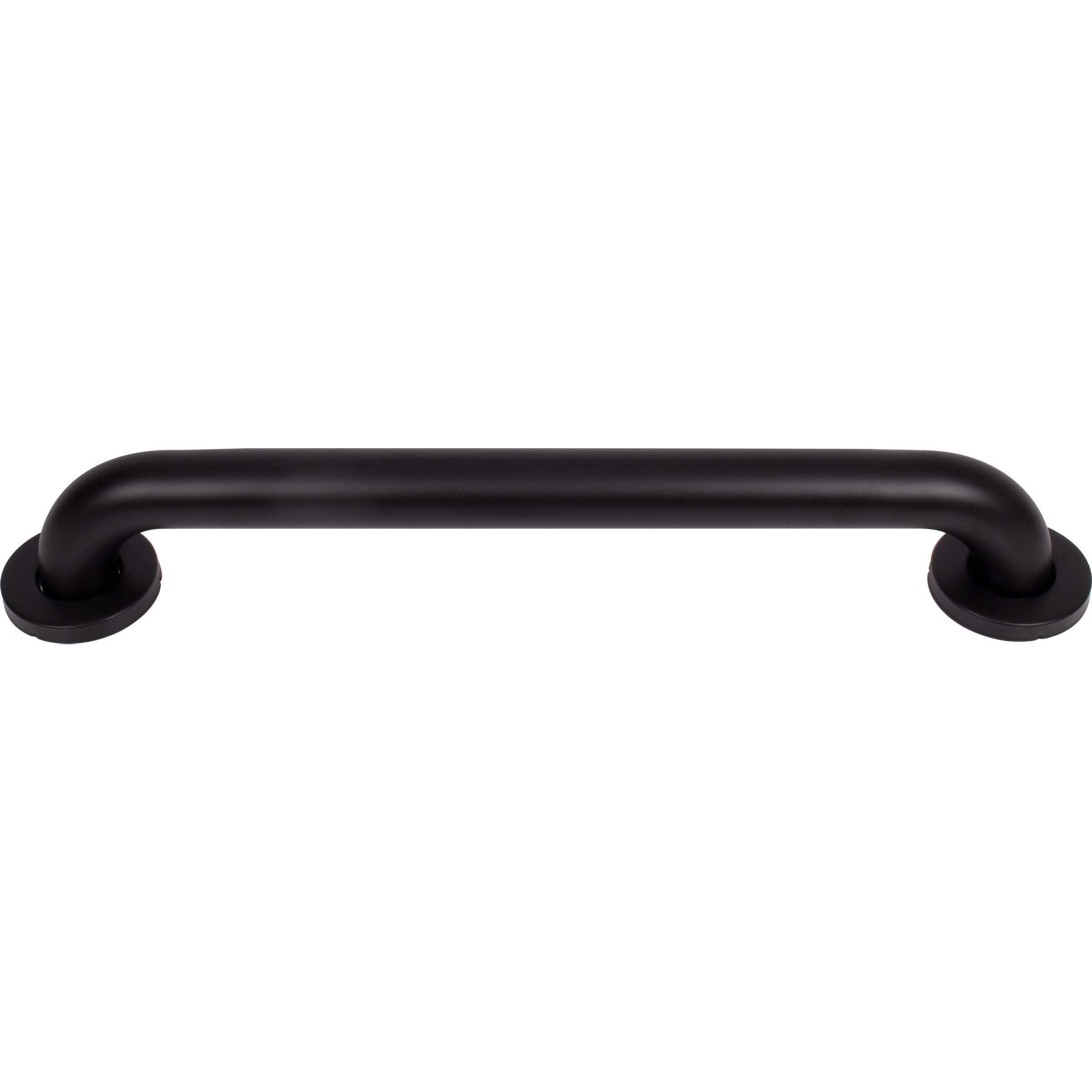 Knurled Grab Bar, 18 Inches, 1-1/2" Diameter, 1-1/2" Wall Clearance, Concealed Screws, Matte Black by Stone Harbor Hardware