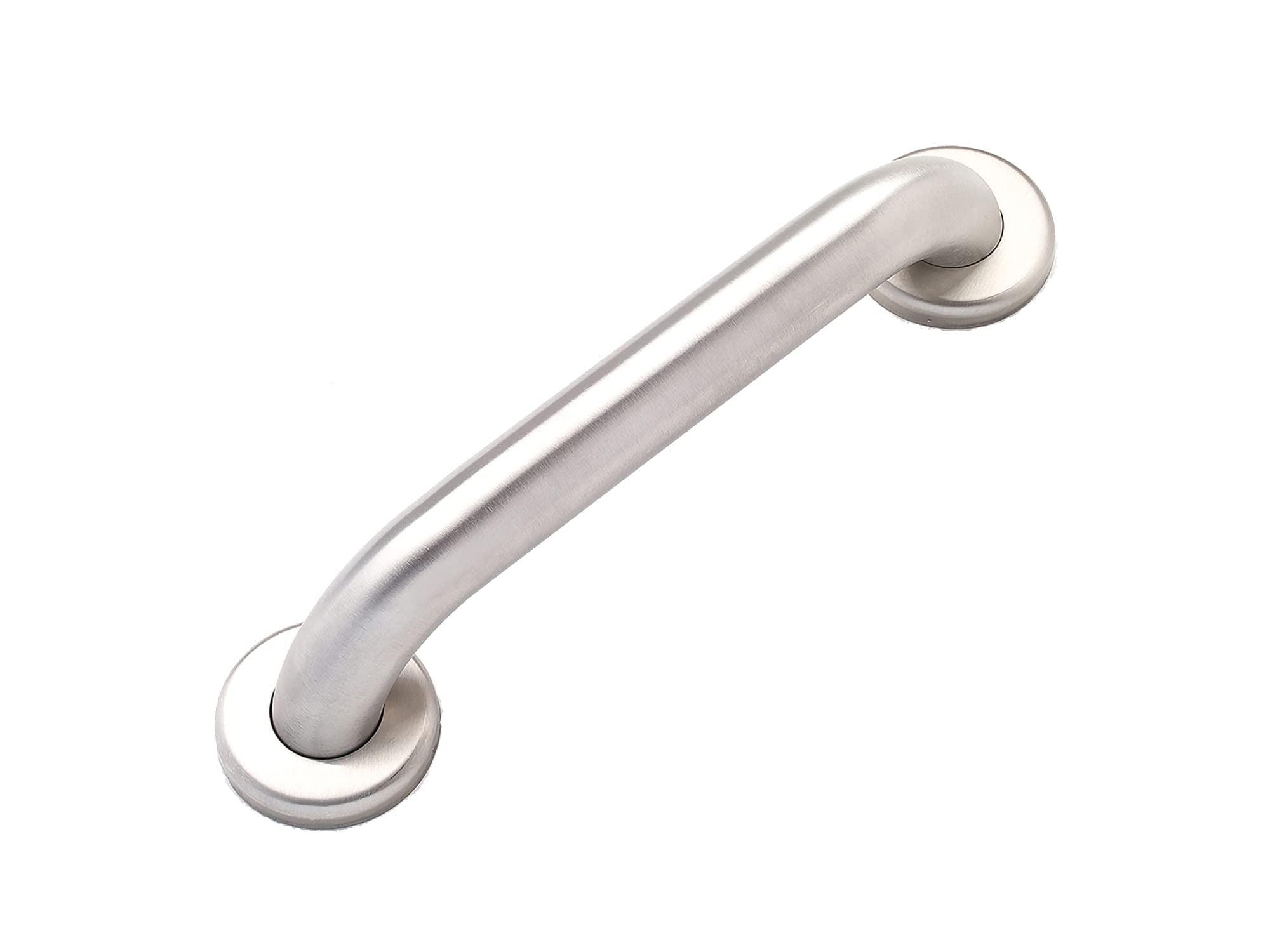 Grab Bar for Bathtub Shower - 1.5" Dia. / Stairs Bed Toilet Bathroom / Stand Assist & Safety Handrail / 304 Stainless Steel / Smooth Grip / 12"