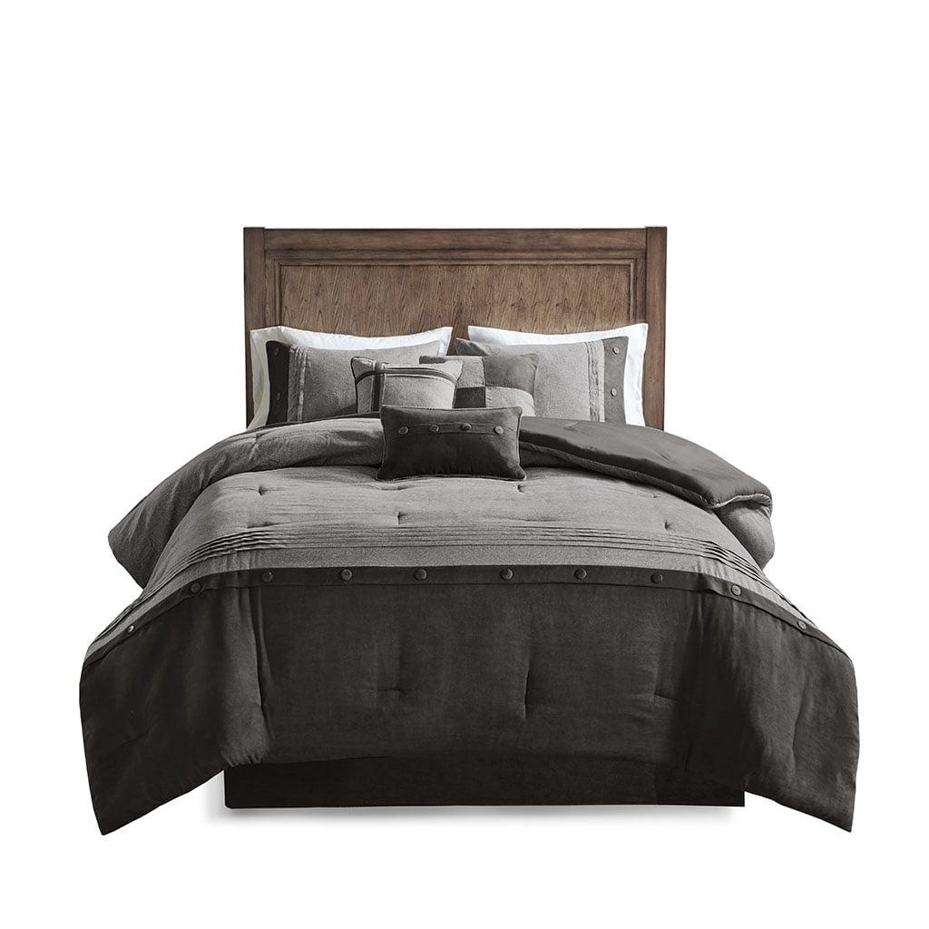 Madison Park Boone 7 Piece Faux Suede Comforter Set