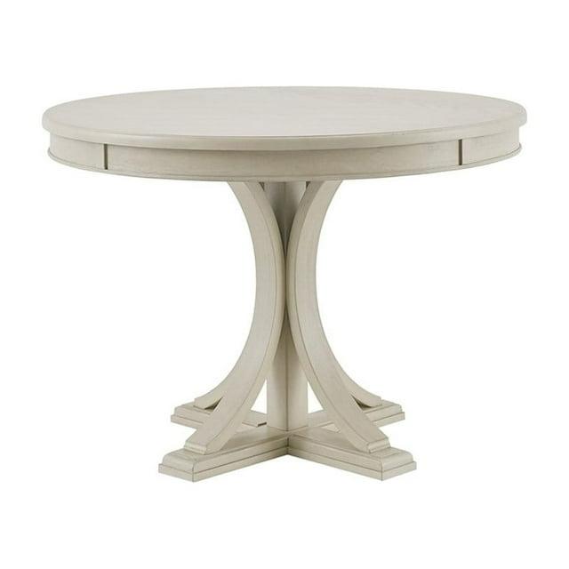 Madison Park Helena Round Dining Table Antique Cream: 4-Seater Pedestal, Kitchen Furniture