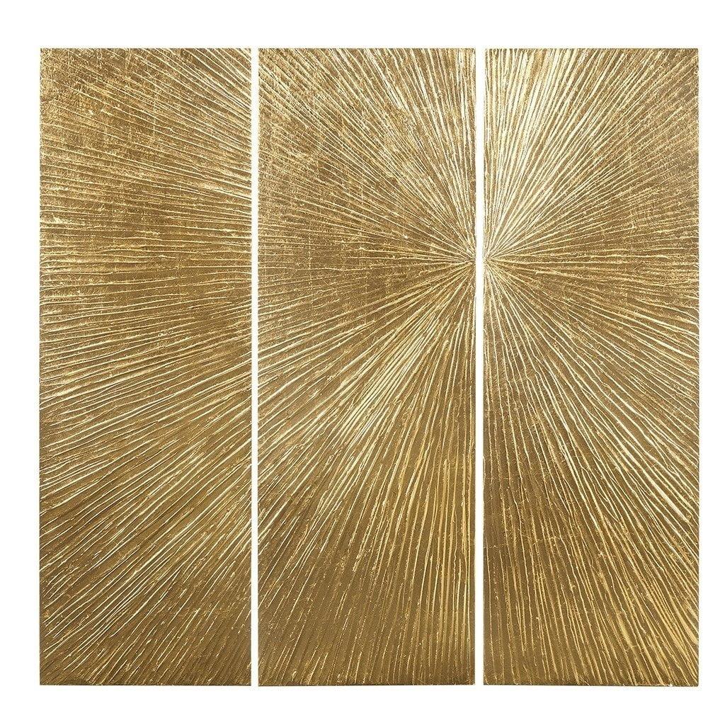 Madison Park Signature Sunburst 3-Piece Hand-Painted Resin Wall Art
