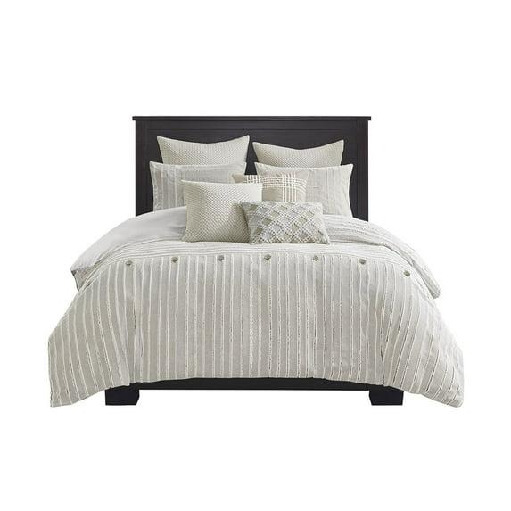 Madison Park Signature Madison Park Signature Essence Oversized Cotton Clipped Jacquard Comforter Set