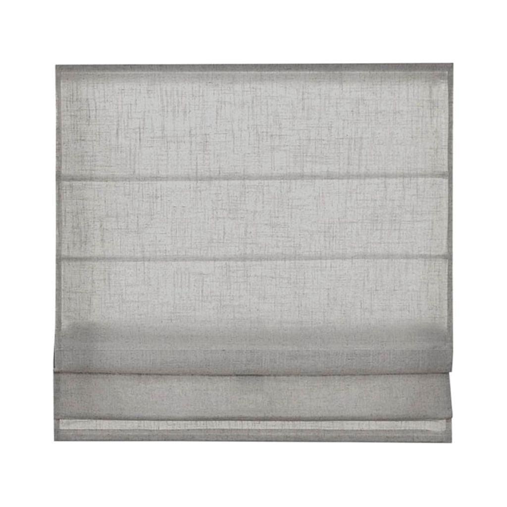 Gray Cordless Linen Blend Roman Shade 29" x 64"