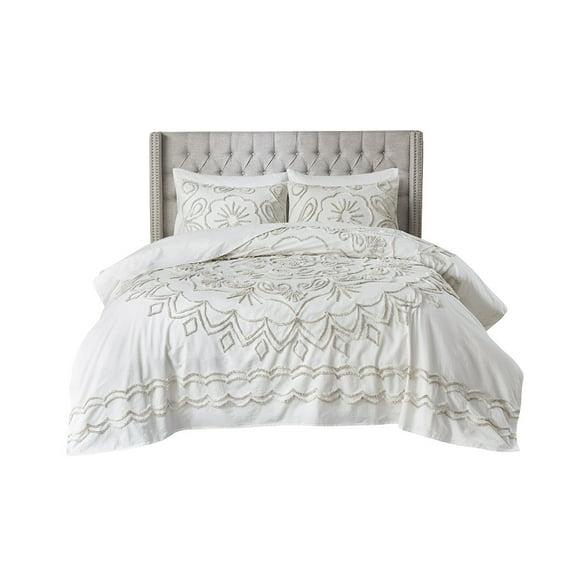 Gracie Mills Gertrude 3 Piece Tufted Cotton Chenille Coverlet Set