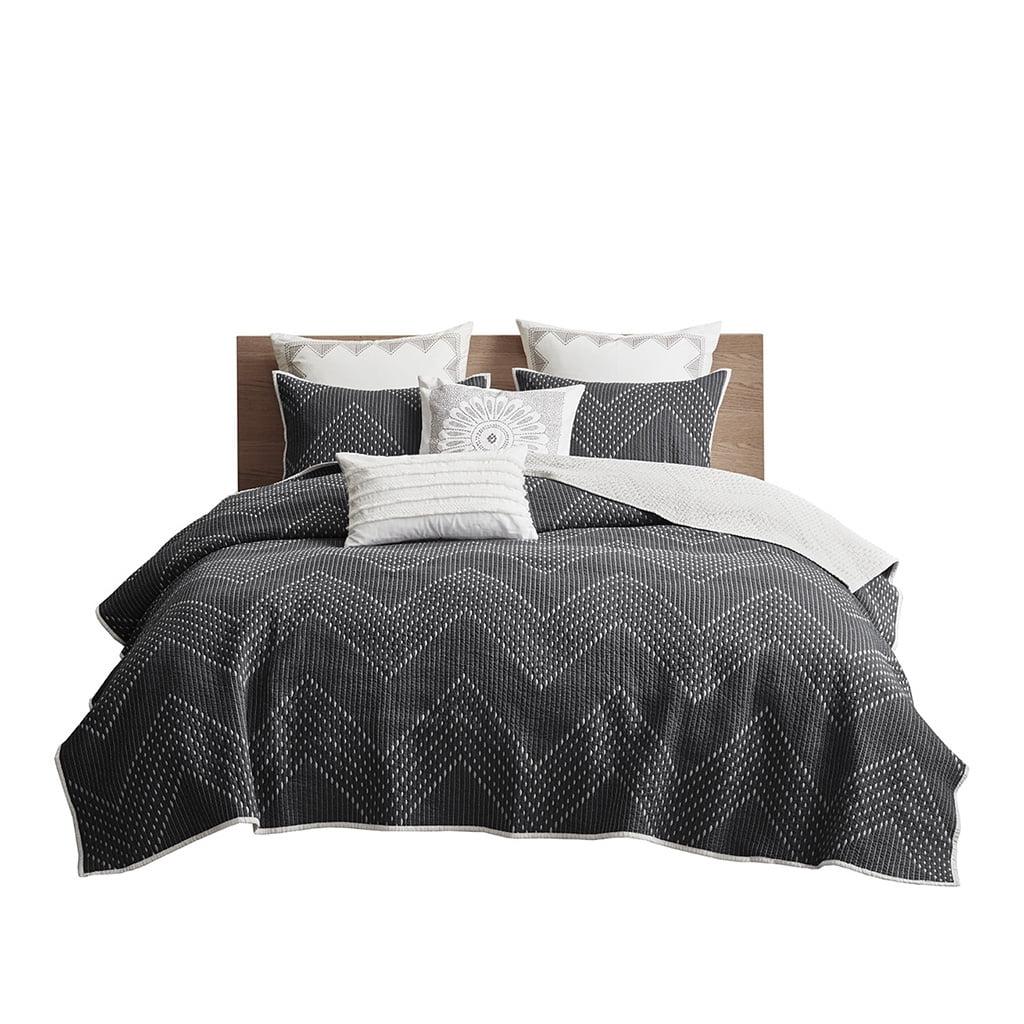 INK+IVY Pomona 3 Piece Embroidered Cotton Quilt Set