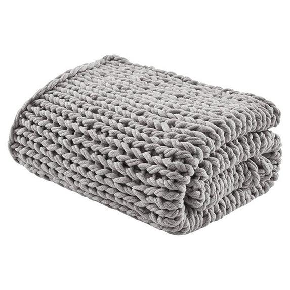 Kelly Clarkson Home Madison Hand Made Chunky Double Knit Throw Blanket