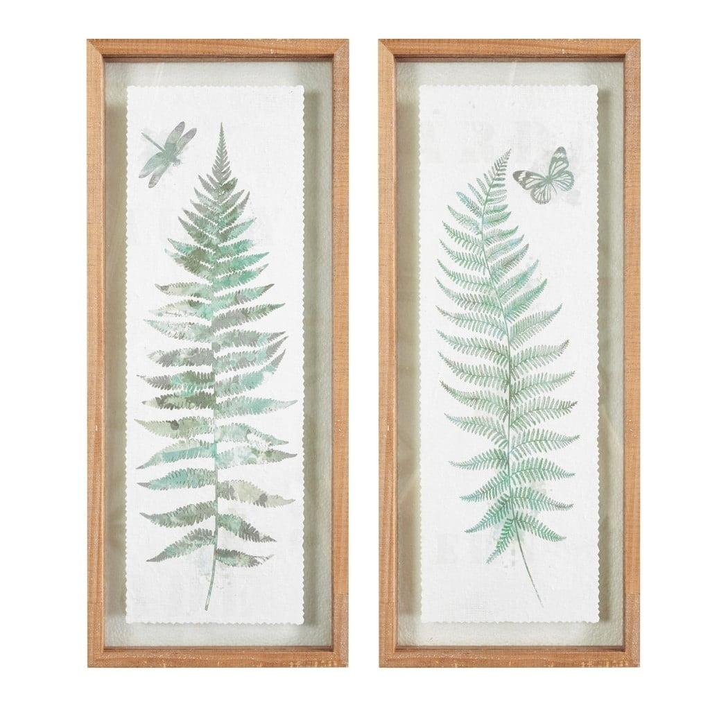 Josie Natural Elegance 2-Piece Framed Fern Wall Art Set