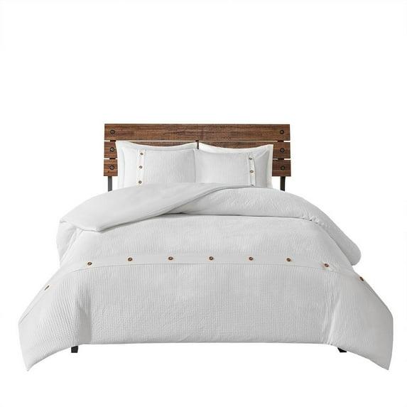 Birch Lane™ Marcus 3 Piece Cotton Waffle Weave Duvet Cover Set