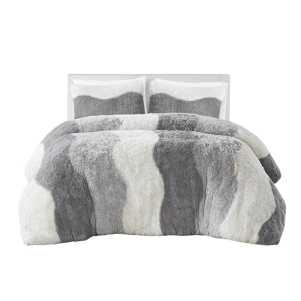 Intelligent Design Ombre Shaggy Faux Fur Comforter Set