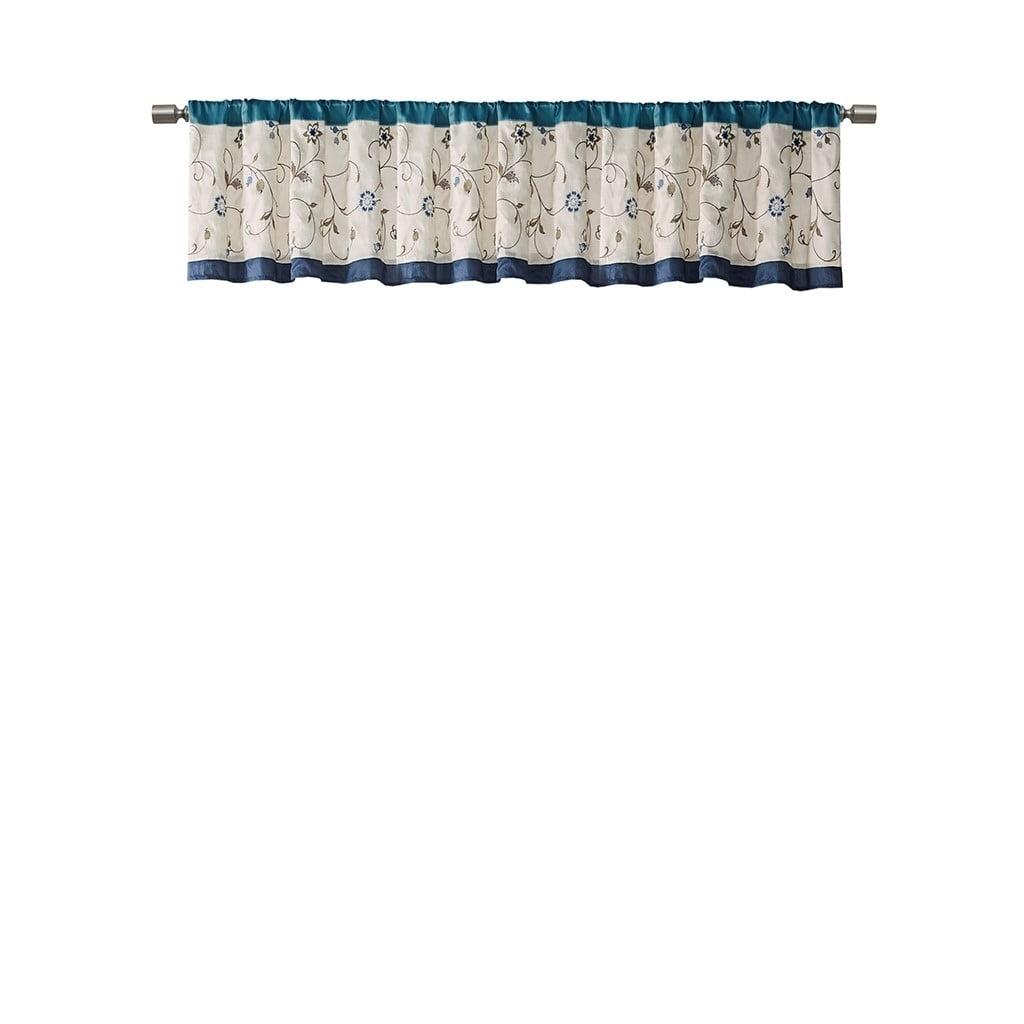 Gracie Mills Gracie Mills Rogelio Floral Embroidered Window Valance