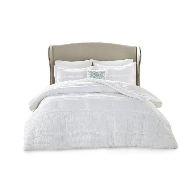 Madison Park Celeste 5 Piece Microfiber Ruffled Comforter Set