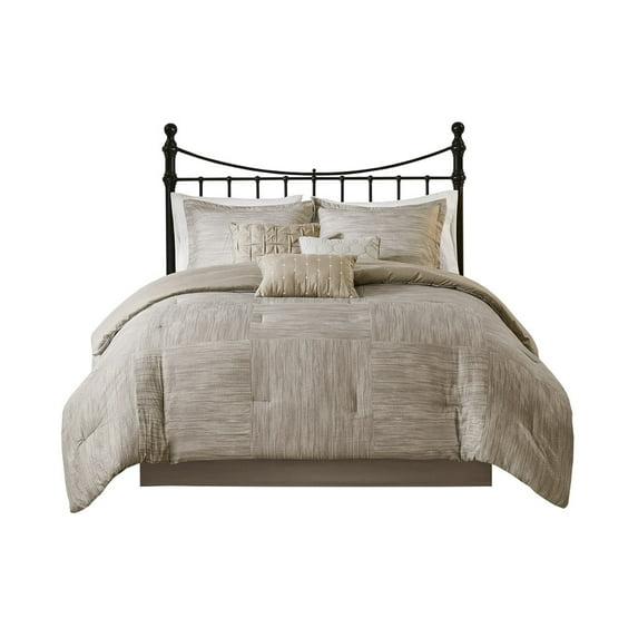 Madison Park Walter 7 Piece Printed Weave Seersucker Comforter Set