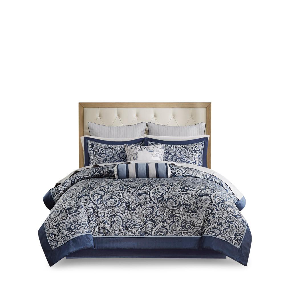 Madison Park Aubrey 12 Piece Comforter Set with Cotton Bed Sheets
