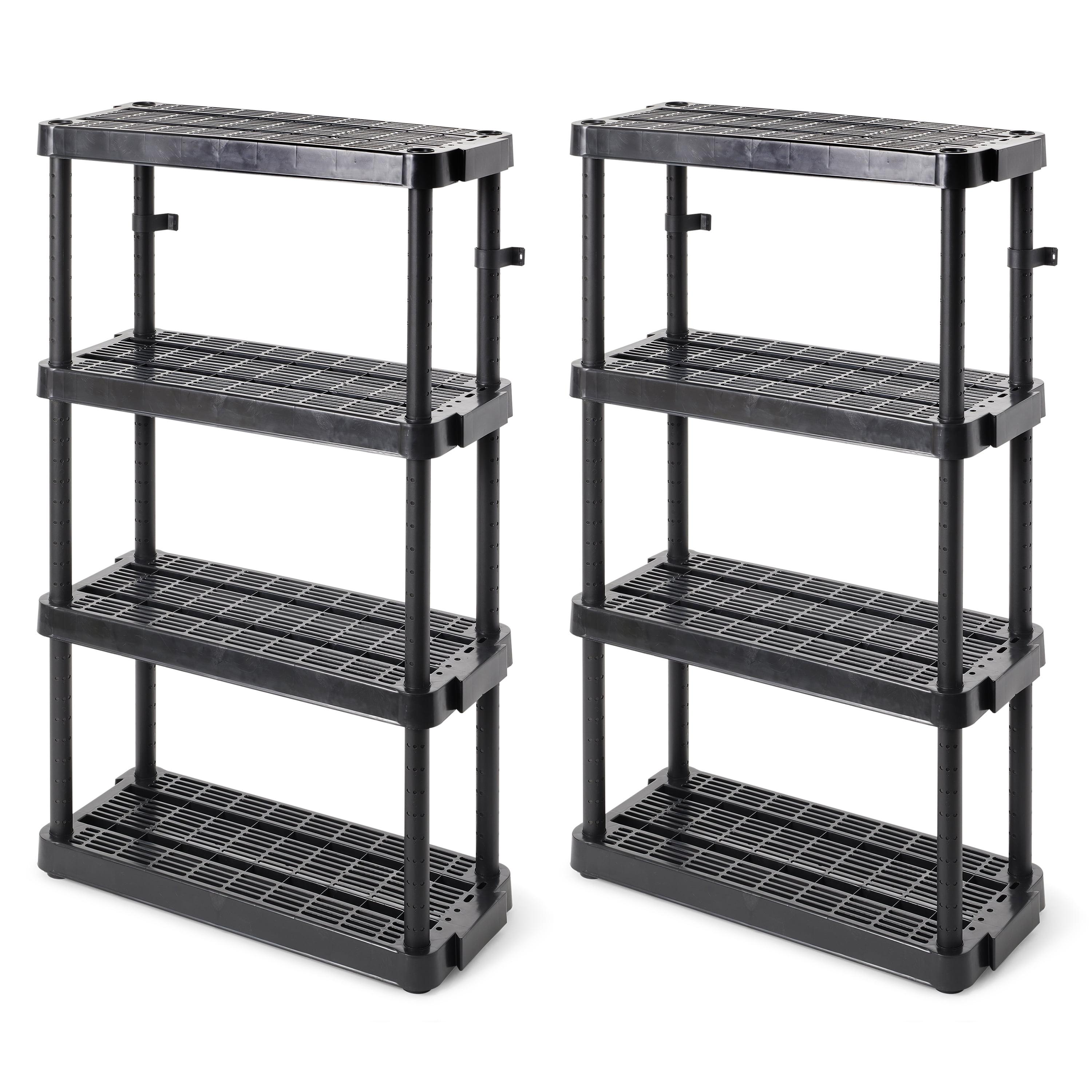 Black Adjustable Kids Storage Shelving Unit, 32.4" Length