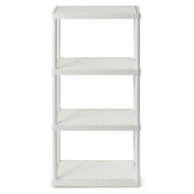Gracious Living 4 Shelf Fixed Height Solid Light Duty Home Storage Unit