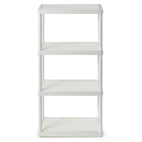 Gracious Living 4 Shelf Fixed Height Solid Light Duty Home Storage Unit
