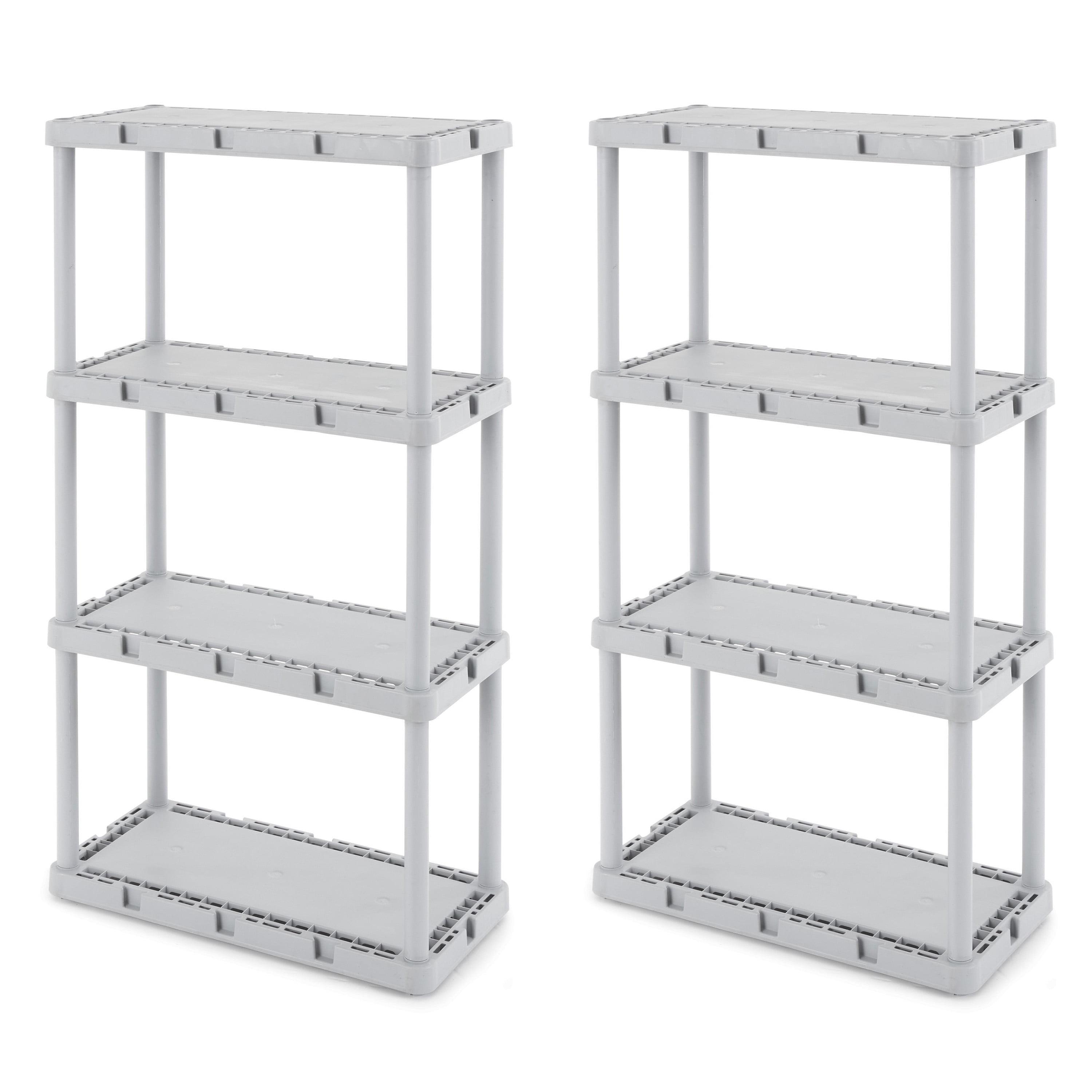 24'' High Resin 4-Tier Light Duty Multi-Purpose Shelving Unit