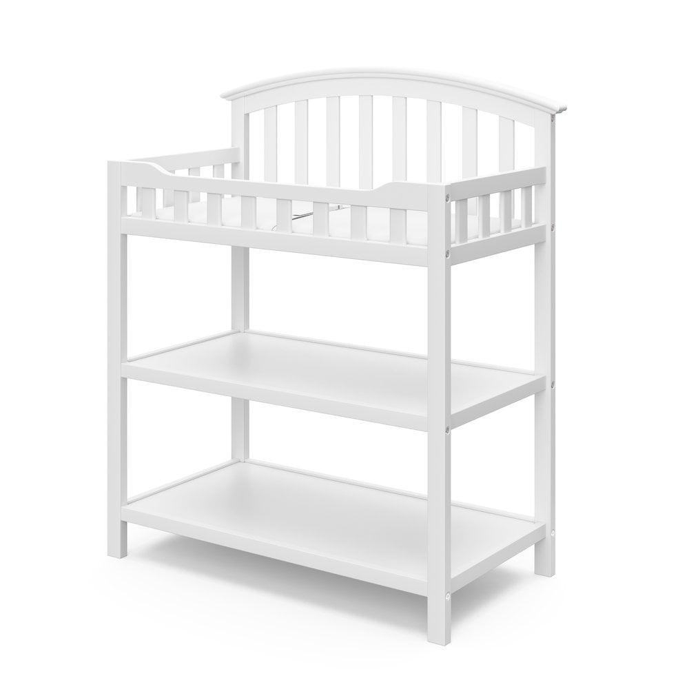 Graco Infant Wood Changing Table with Changing Pad, White